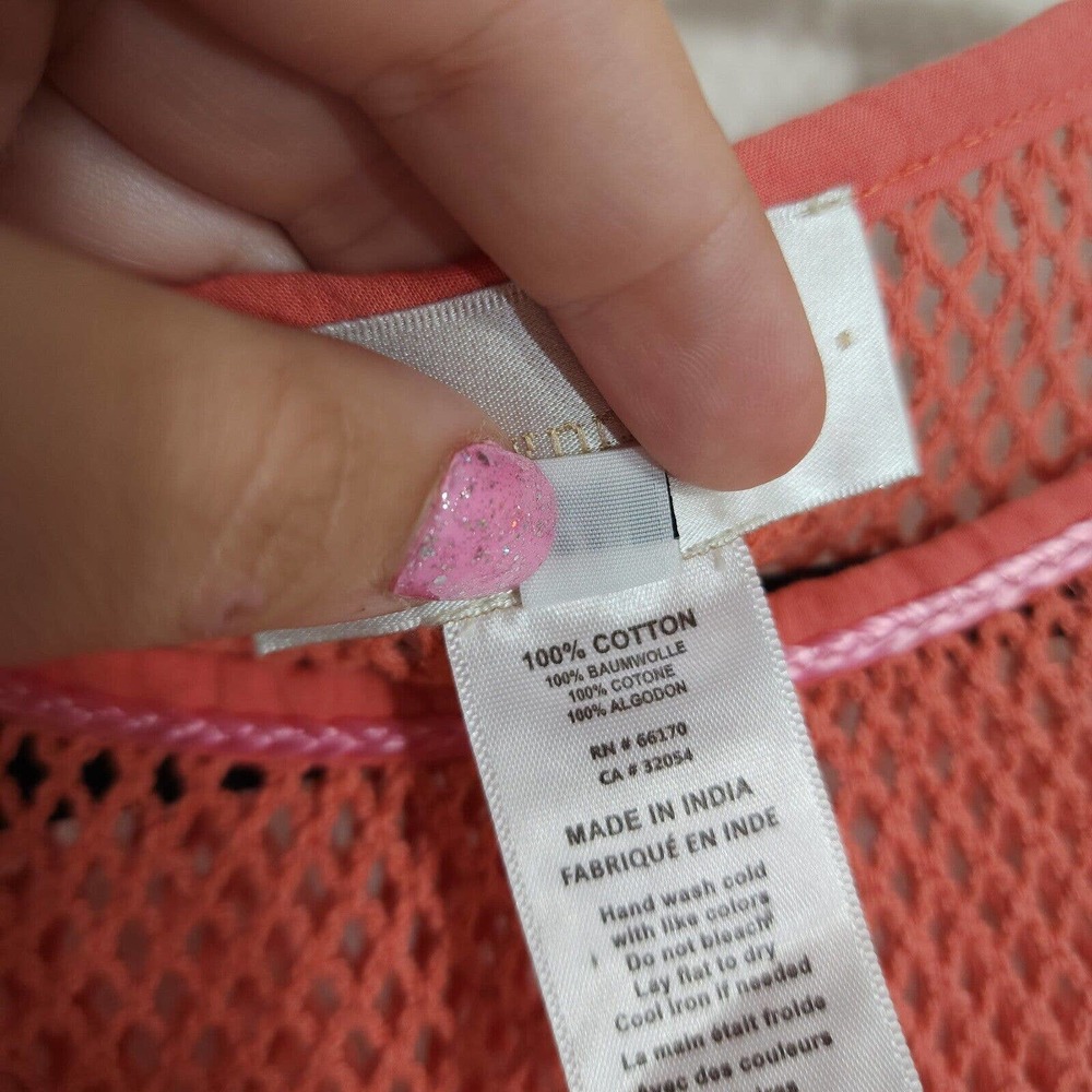 Corey Lynn Calter Womens Dress Becca Pineapple Salmon Crochet Tassel Mini M L - Picture 8 of 11